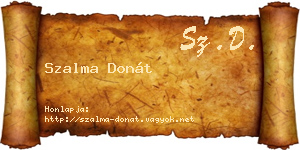 Szalma Donát névjegykártya